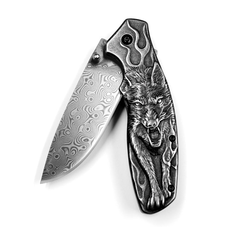 Damascus Powder Steel Folding Knife High Hardness