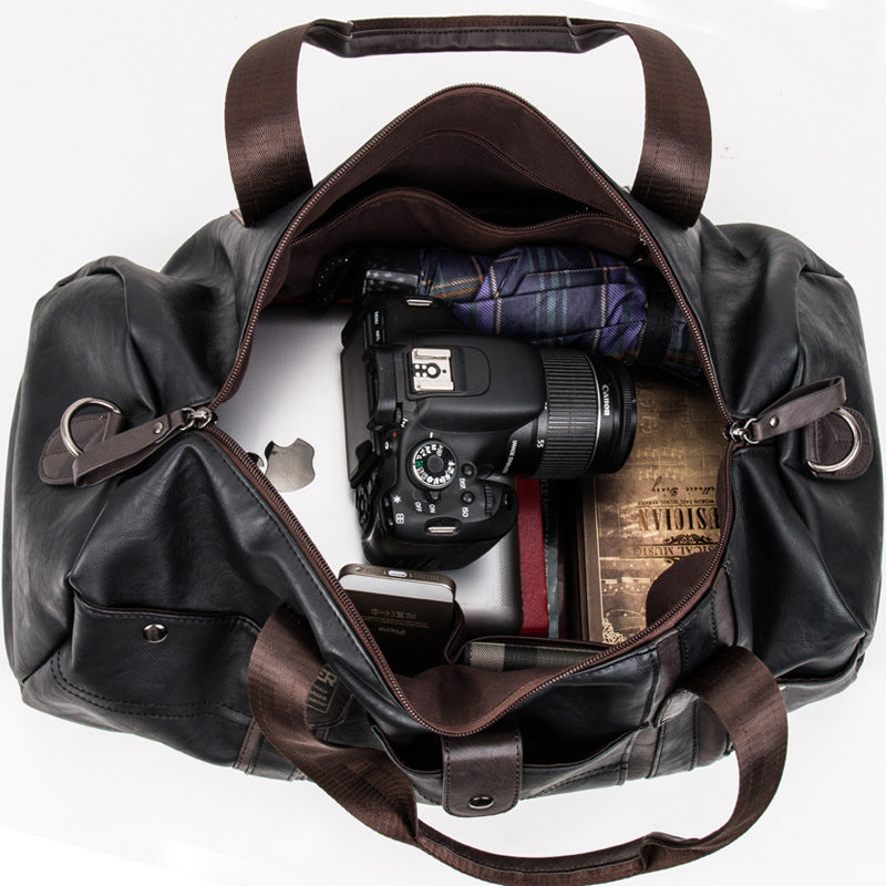 Leather leisure travel bag