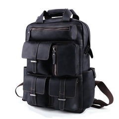 Crazy horse leather retro leather men's bag