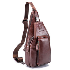 Leather Chest Bag Men's Bag