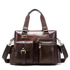 Handbag Retro First Layer Leather Business Travel Bag Men's Leather Duffel Bag