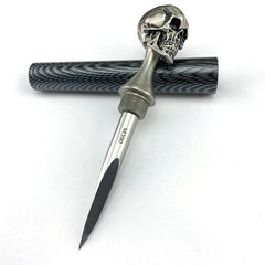 Damascus Skull Pure Handmade Tea Prying Knife