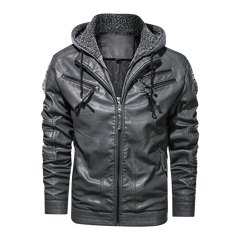 Men Leather Jacket Motor And Biker Hooded Men Leather Jackets