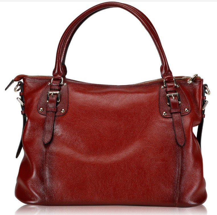 Women's Genuine Leather Messenger Bag Tote Bag