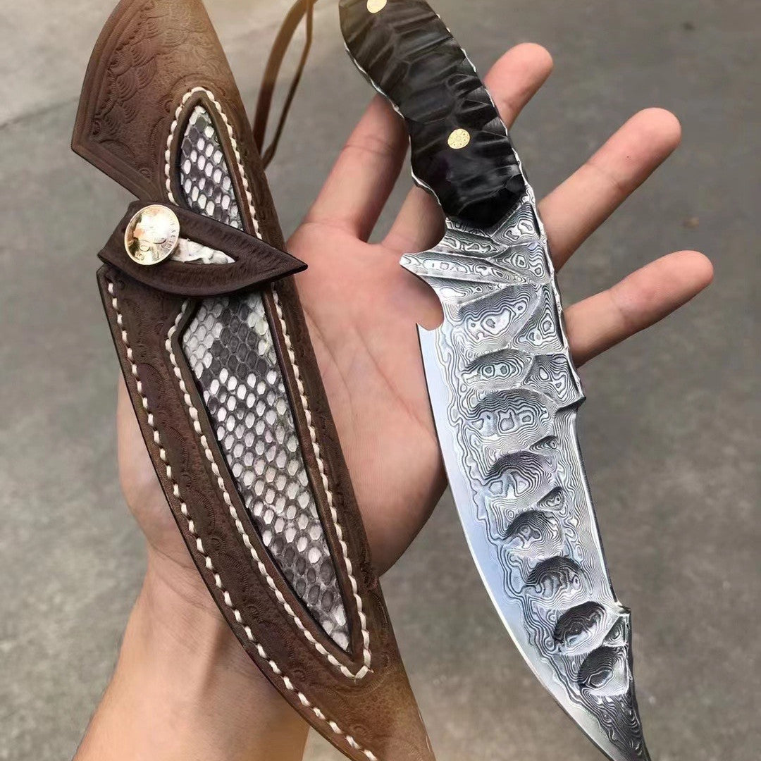 Handcrafted Forged Steel Core Damascus Knife