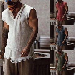 Men's Solid Color Short Sleeve Casual Sleeveless