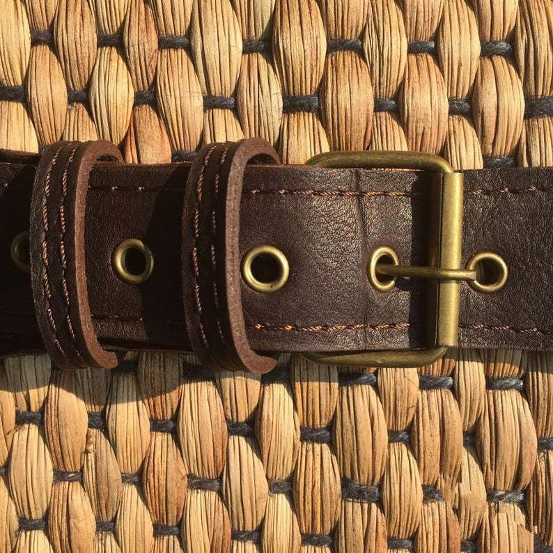 Vintage leather belt wallet