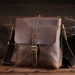 Men's Leather Top Leather Messenger Bag