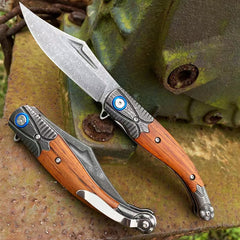 Small Folding Knife Damascus Steel Folding Outdoor Hunting Tactical Camping Survival Multifunction Tool