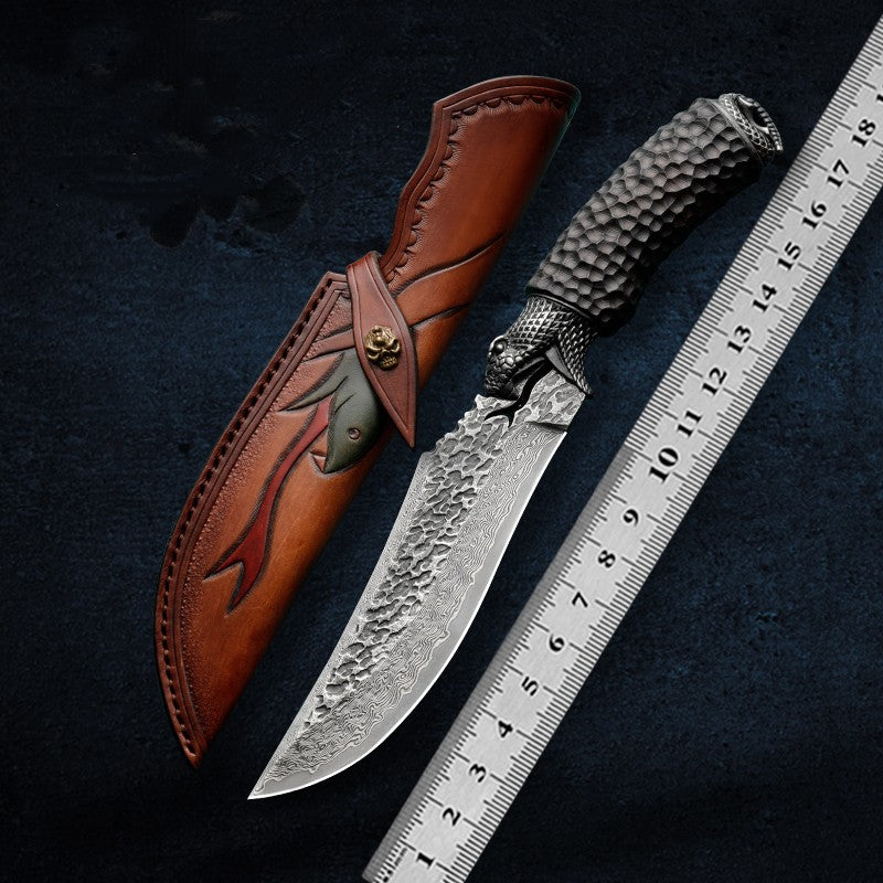 Damascus Steel Handmade Collection High Hardness Outdoor Wilderness Survival Knife